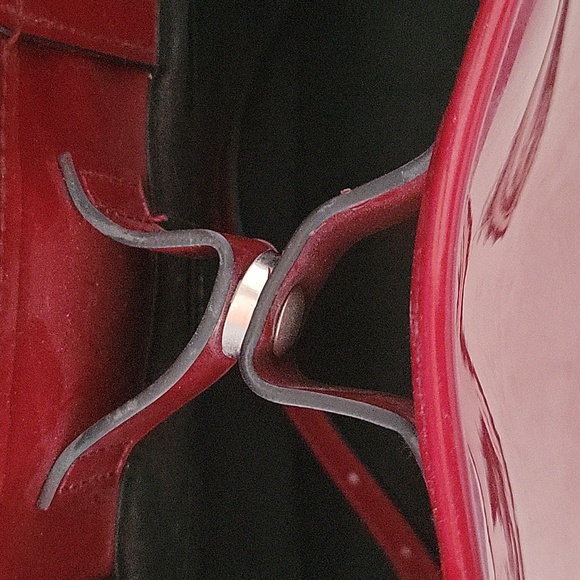 Who What Wear Large Red Patent Tote - Picture 7 of 9